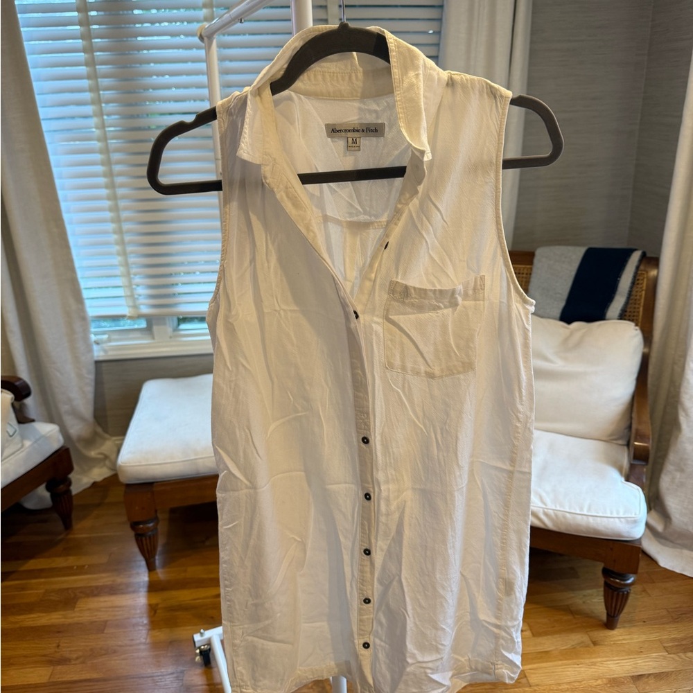 Abercrombie white collared dress